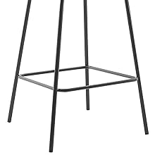 Clarion Counter Stool Matte Black Metal Legs Close-Up