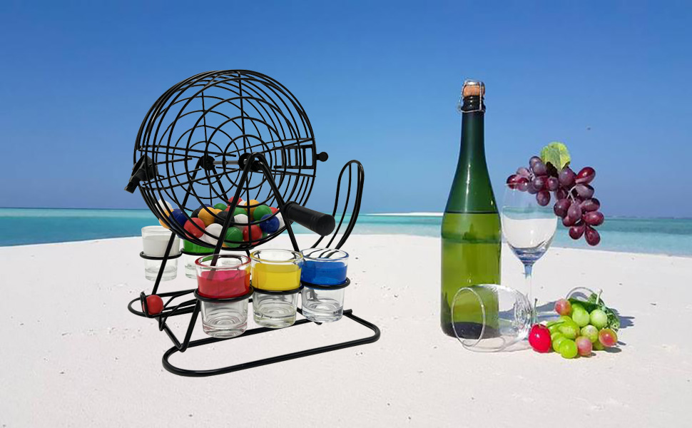 Amazon ビンゴゲームお酒飲むセット ビンゴマシーン 雰囲気アップ 6色のボール対応6色のショットグラス 48玉 バイゲーム 罰ゲーム 飲み会 ゲーム 居酒屋 カラオケ バイ クラブ パーティーなどに最適 ビンゴ くじ おもちゃ