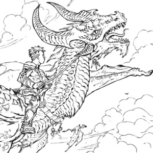 Dragon Riders: A Fantasy Coloring Book (Dover Adult Coloring Books ...
