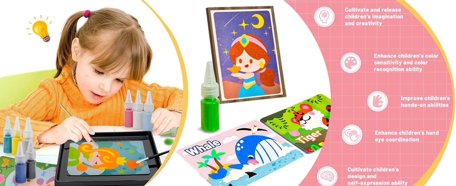 sand painting education toy for girls boys