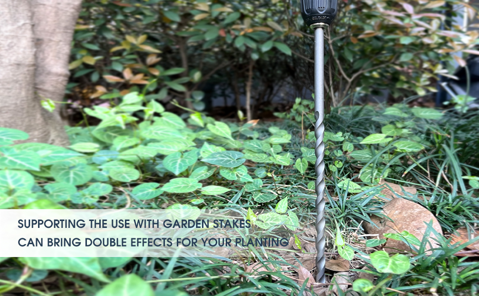 NANOPRETTY 12 Inch Garden Stakes Installation Drill Bit