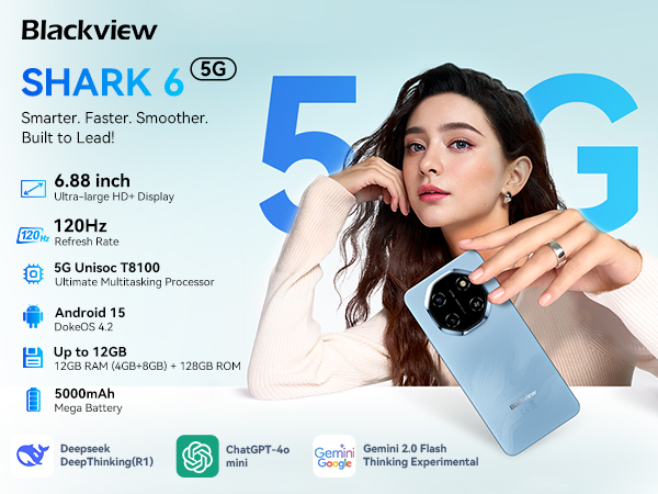 Amazon.com: Blackview Shark 6 Unlocked Phones, 5G T-Mobile