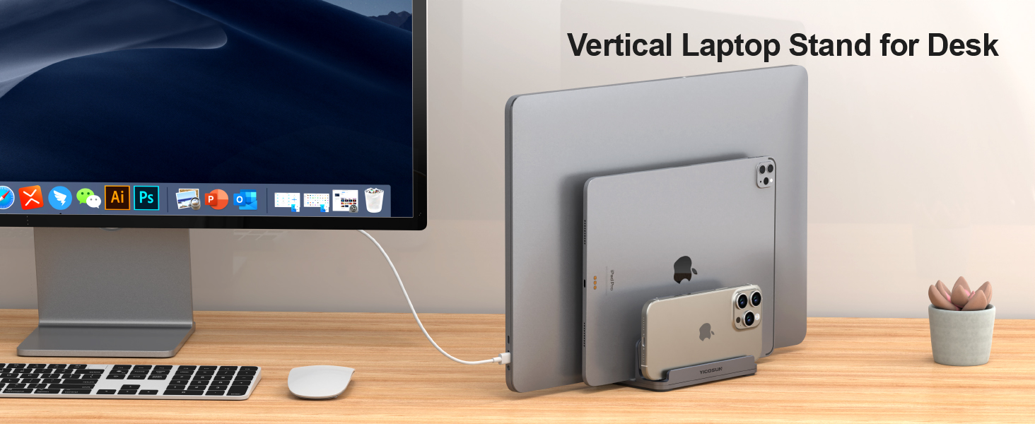Vertical Laptop Stand for Desk