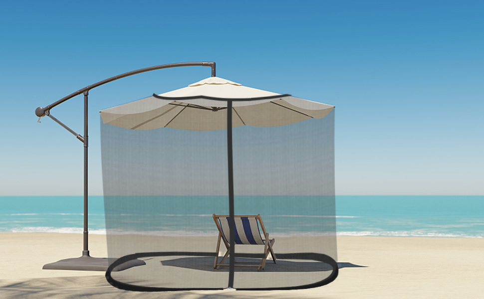 Patio Umbrella Netting, 12.5 FT Outdoor Umbrellas Screen