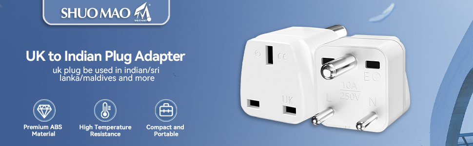 3pack uk to india plug adaptershuomao uk to 3 pin indianpakistansri lanka plug adaptoruk