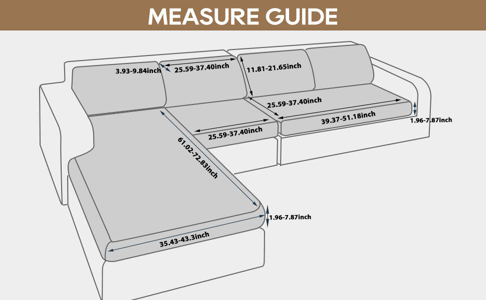 NeColorLife Velvet Sectional Sofa Cover Universal Couch