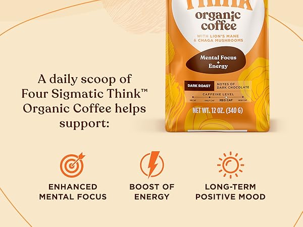  Dark Roast Organic Whole Bean Coffee by Four Sigmatic