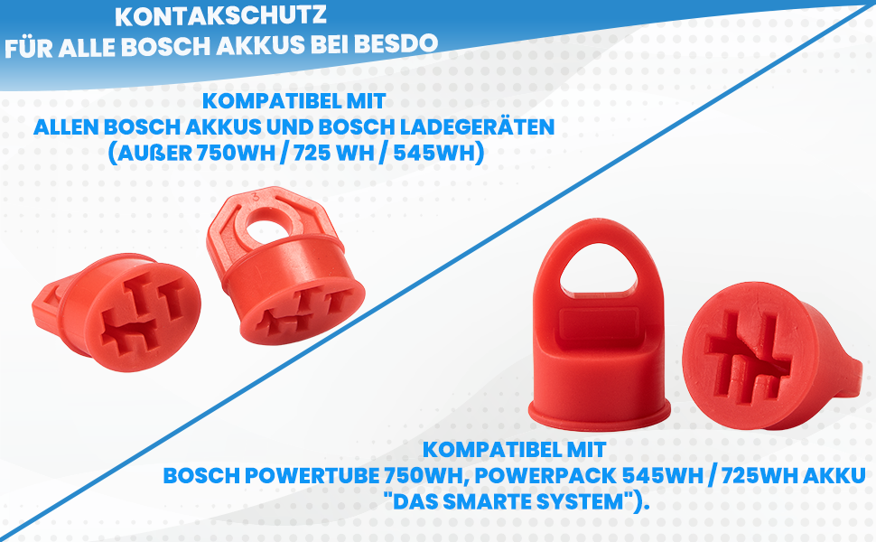 Bosch Pin Abdeckung Zum Schutz Der Kontakte Akku Besudo Kontaktschutz Pin Abdeckung für Bosch E-Bike Akkus - [2er SET