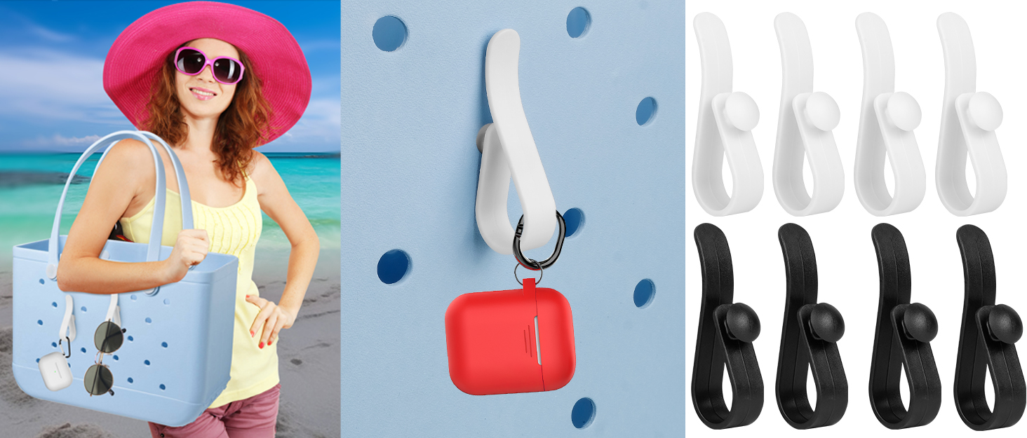 Sanchamy 4PCS Hook Accessories for Bogg Bags Cup Holder Connector Key Holder Insert