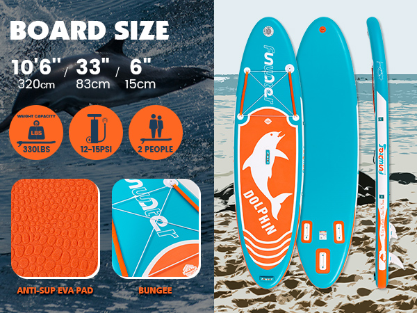 FunWater SUP Inflatable Stand Up Paddle Board Ultra-Light