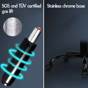 ELFORDSON Massage Office Chair With Footrest Executive Gaming Seat Breathable Fabric Upholstery, Grey 17 DP08