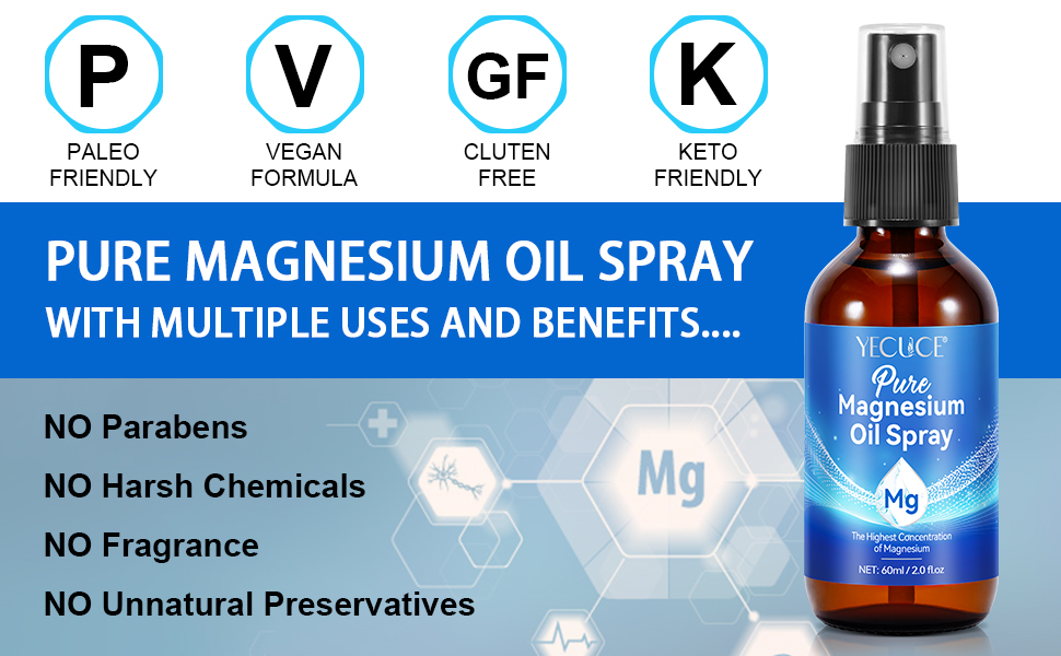 Pure magnesium oil spray