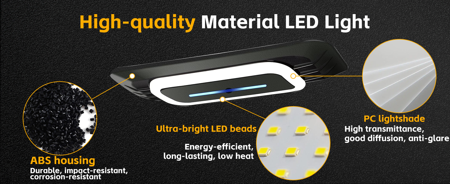 Rear Ceiling Lights Ford Bronco 4 Door 2021-2025 Trunk LED Roof Dome Lamp Touch Switch Reading Light
