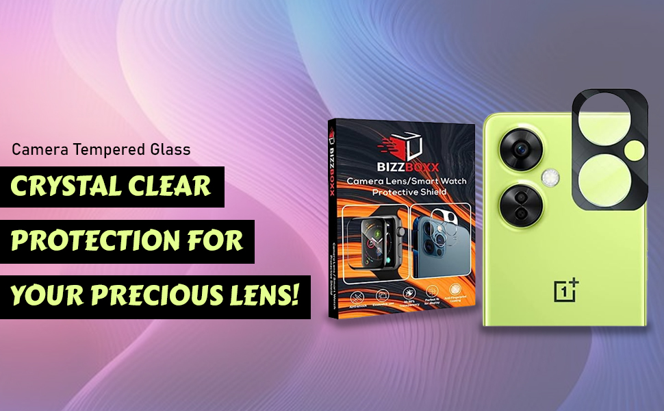 BizzBoxx Tempered Glass Premium 3D Look Camera Lens Protector