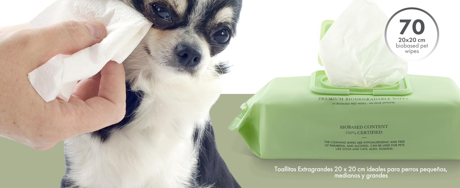 toallitas extragrandes 20 x 20 cm