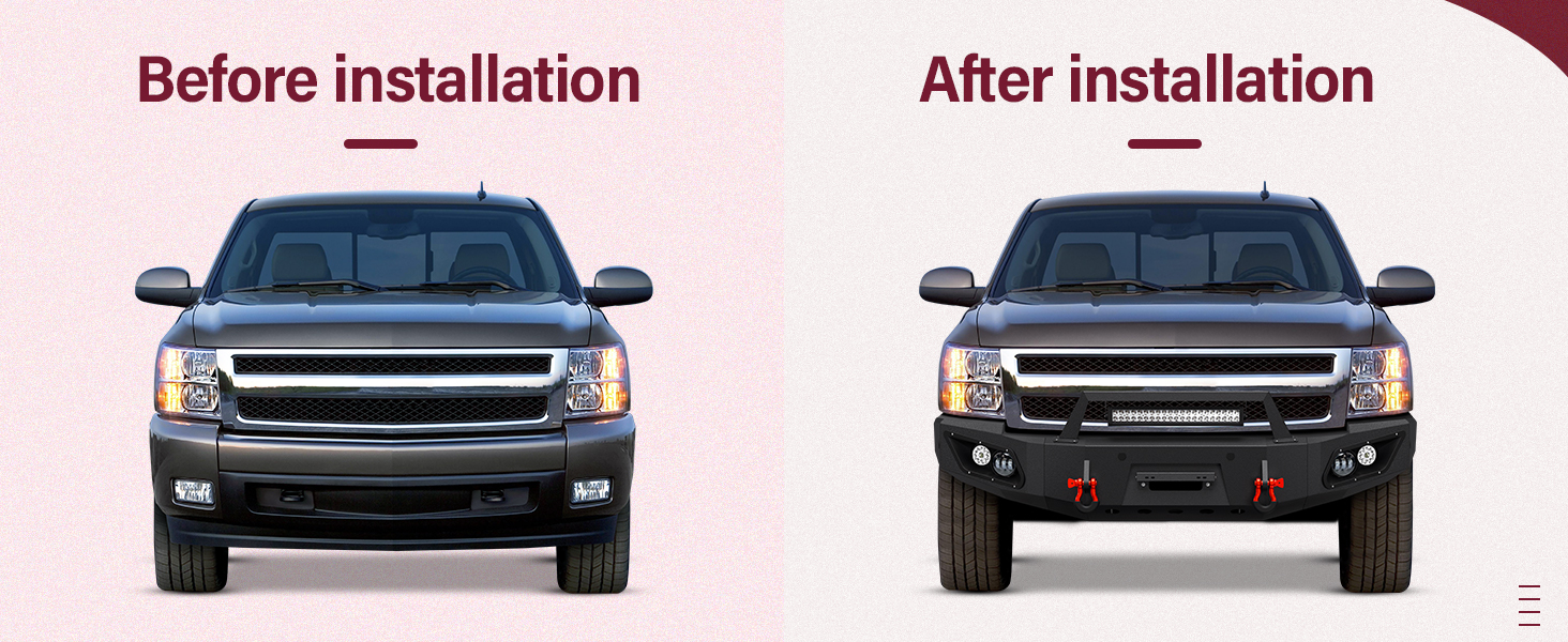 YZONA Front Bumper Compatible with 20072013 2nd Gen Chevy