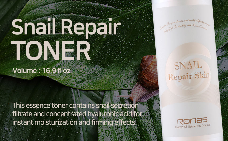 Amazon.com : Ronas Snail Repair Skin Toner 16.9oz. : Beauty