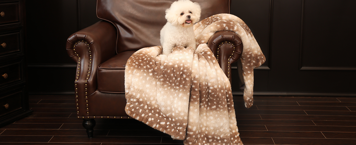 Cozy Bliss Luxury Faux Fur Throw Blanket Animal Striped