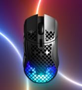 SteelSeries Aerox 5 Wireless - Holey RGB Gaming Mouse - Ultra-lightweight Water Resistant Design ...
