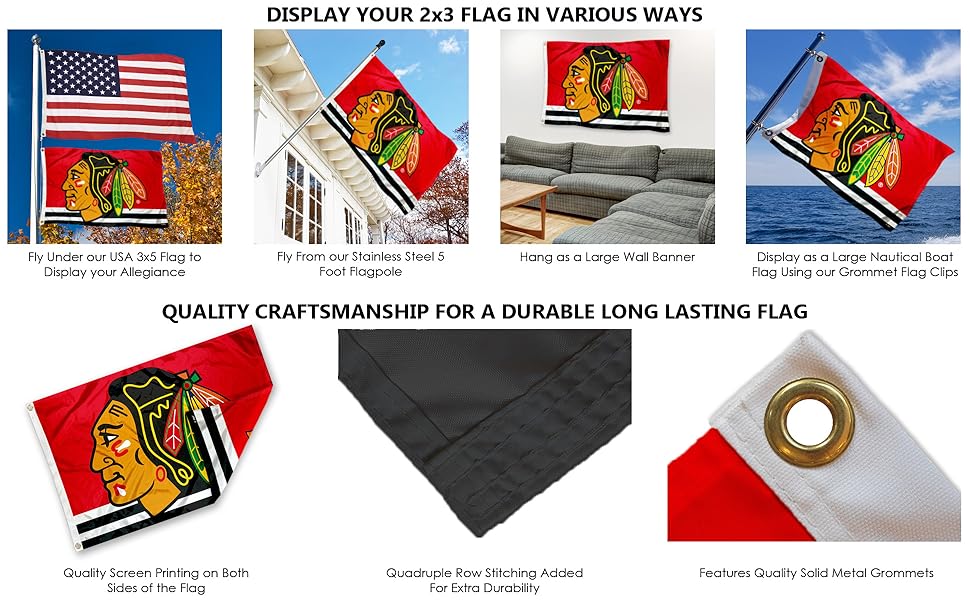 Chicago Blackhawks Flags and Banners