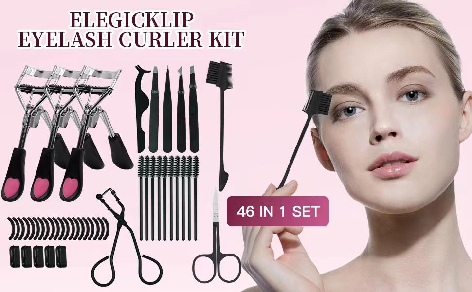 46 in 1 Eyelash Curlers with Comb Kit,Eyelash Curlers Set