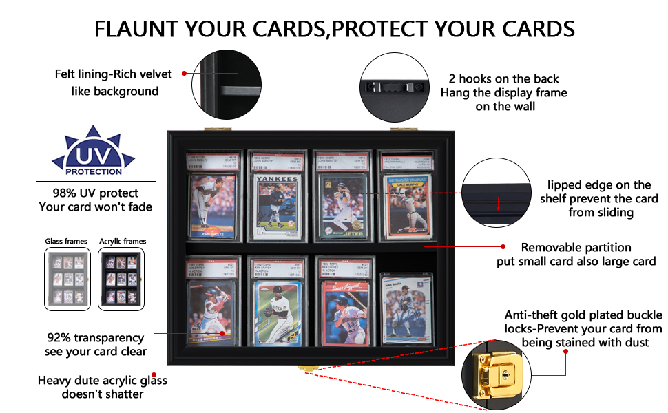 Verani Baseball Card Display Case 8 Graded Sports Card