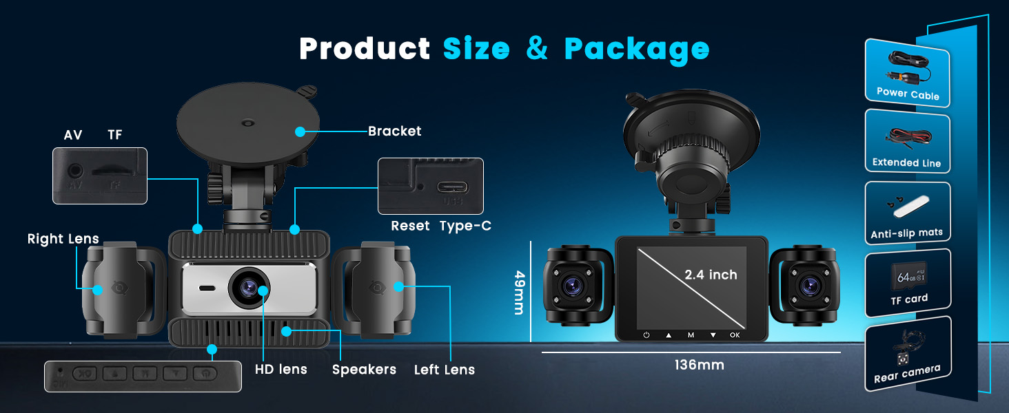 4 channel dash cam