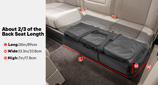 samdew Under Seat Storage Bag Fit for SuperCrew Cab, Truck Under Seat  Organizer with 4 Detachable Inner Dividers & Anti-slip Bottom Fit for Crew