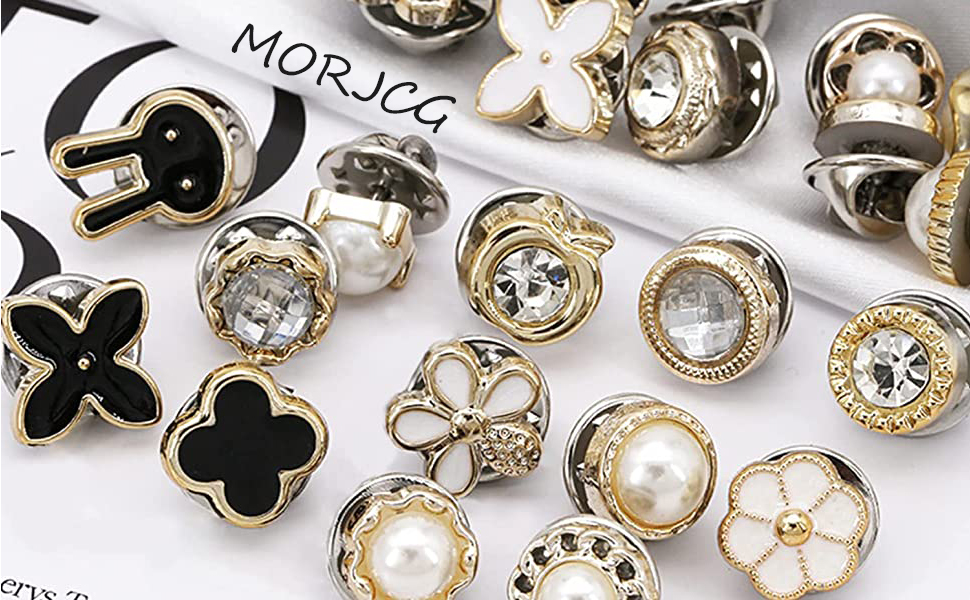 30Pcs Modesty Pins, Cover Up Button Pins, Brooch Pins for Women, Women