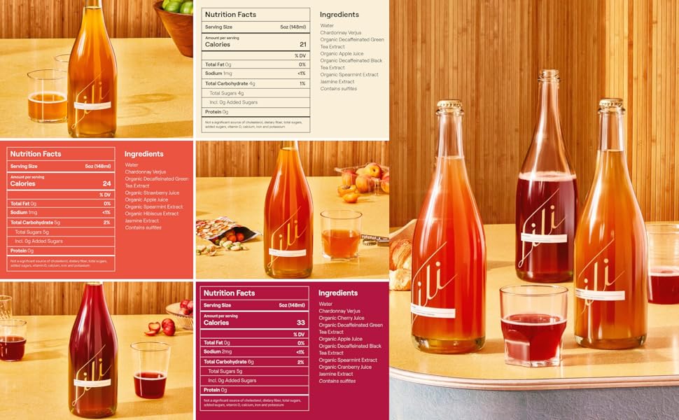 Lili Non Alcoholic Drinks Made with Verjus, Real Fruits