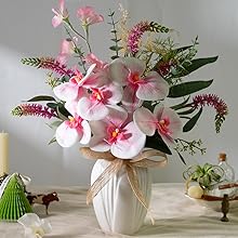 artificial orchid in vase
