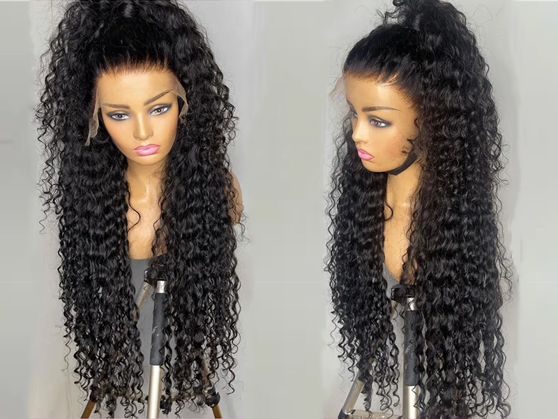 Erqq 13x6 Deep Wave Lace Front Wigs Human Hair Pre Plucked
