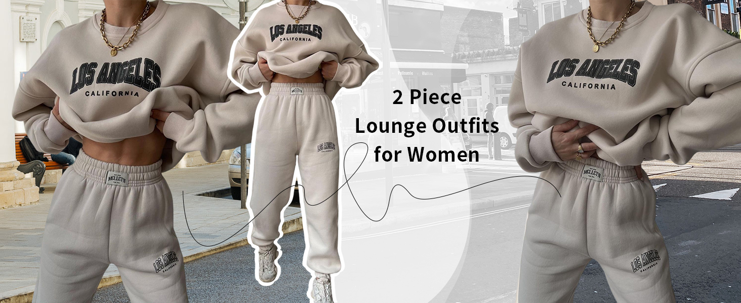 Fleeece Track Suits for Women Set Sweatsuits 2 Piece Tracksuit