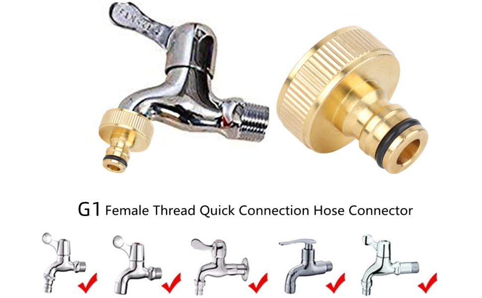 Duokon 1 inch Female Thread Quick Connection Hose Connector Water Pipe