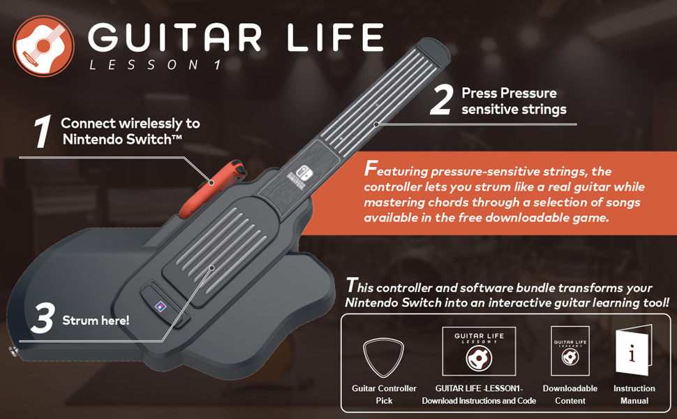 Amazon.com: HORI Guitar Life for Nintendo Switch - Guitar