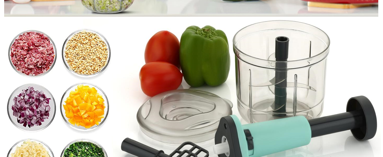 Hand Press Vegetable Food Chopper