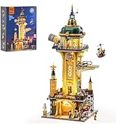 Funwhole Steampunk Observatory Tower Lighting Building-Bricks Set - Astronomy Tower 2744 Pcs Coll...