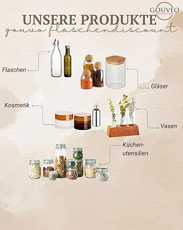 glasflaschen einmachgläser vorratsgläser kosmetik-aufbewahrung