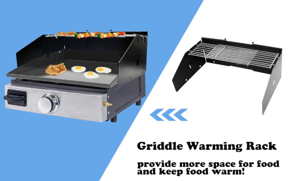 Petrirufun Universal Wind Guard and Griddle Warming Rack