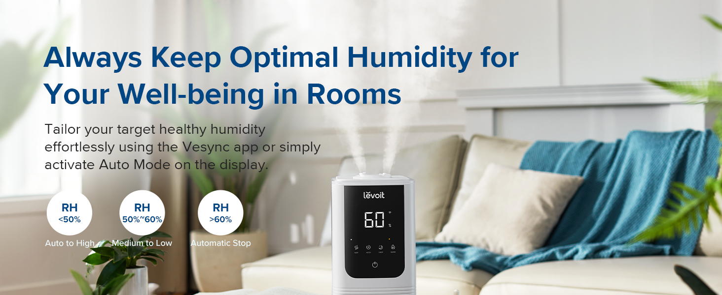 always keep optimal humidity for your well-being in rooms
