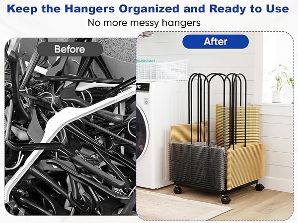 Amazon.com: AIWFL 4 Side Storage Hanger Stacker Cart, Hanger