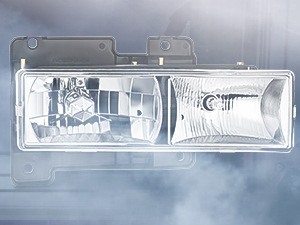 1988-1998 C/K 1500/2500/3500 GMC Sierra 1992-1994 Blazer Yukon 1994-1999 Tahoe Headlight Assembly Chrome Housing Clear Lens