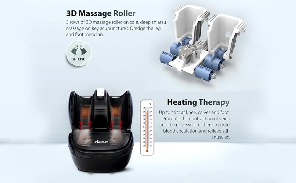 Zero Healthcare D-Queen Spa Electric Foot Massager with advanced 3D - Nooro 3 In 1 Leg Massager Reviews