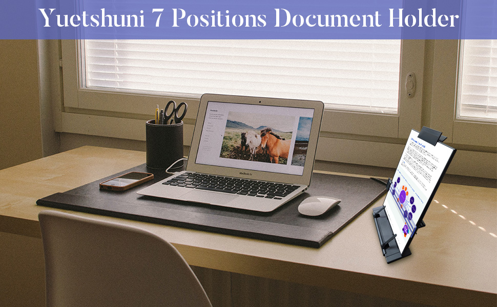 Amazon.com : Yuetshuni Desktop Document Holder, Black Paper