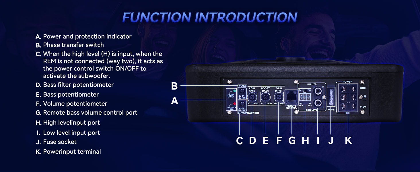 car powered subwoofer