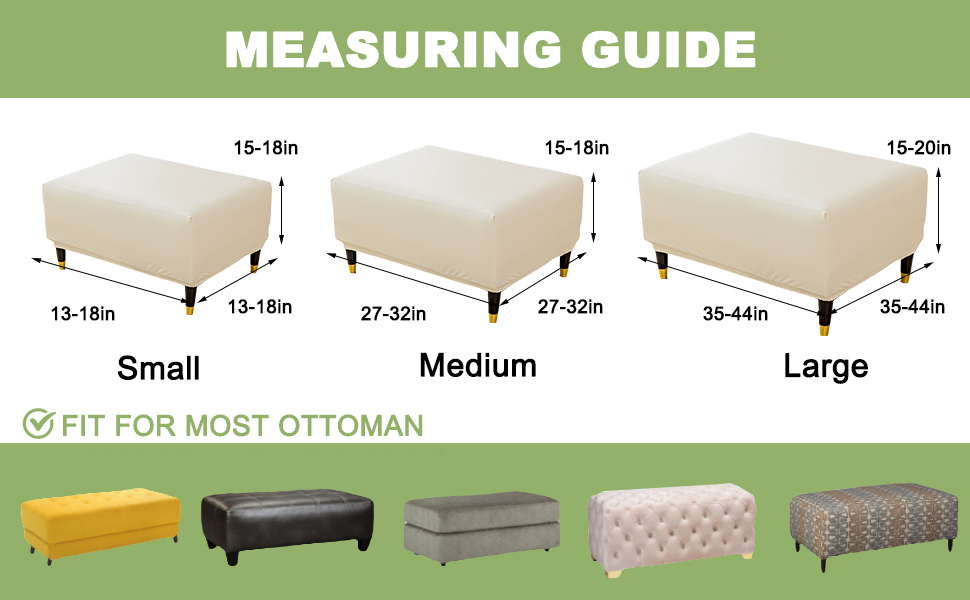 HAOYONG Waterproof Ottoman Cover Stretch Footrest Stool