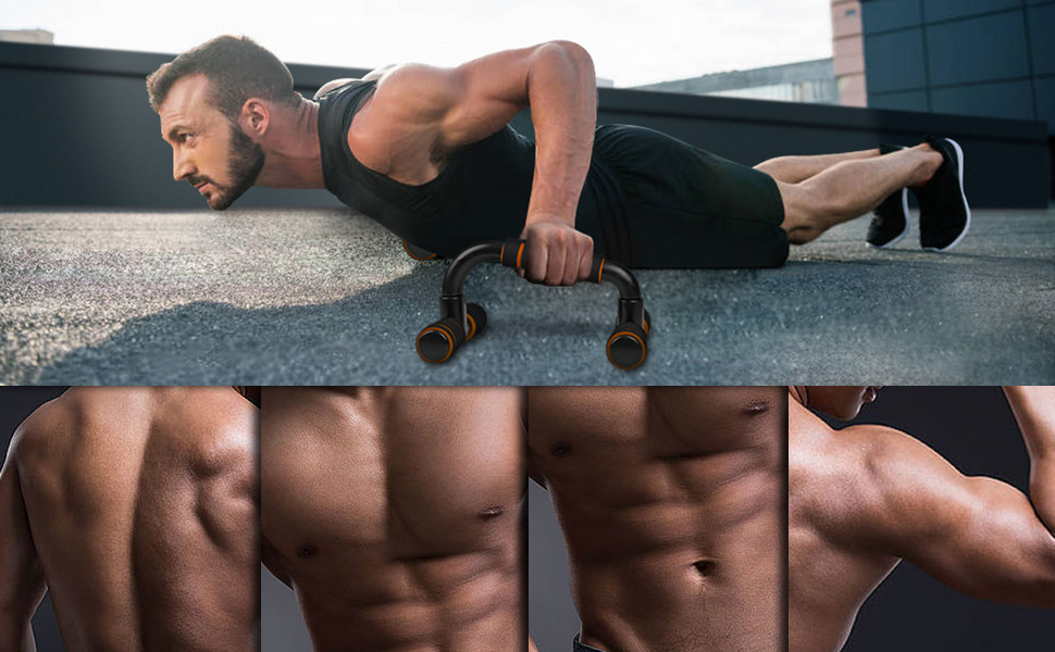 Push Up Bar Stands, Fitness Press Up Bar with NonSlip Foam Handles for