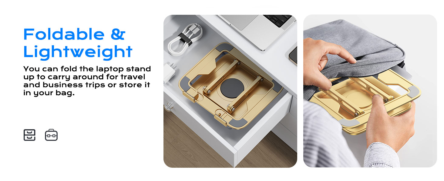 Portable laptop stand,laptop riser for desk,computer riser,laptop mount,laptop stand with 360