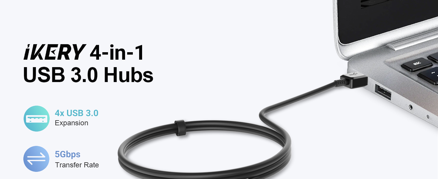 IKERY 4-in-1 USB 3.0 Hubs