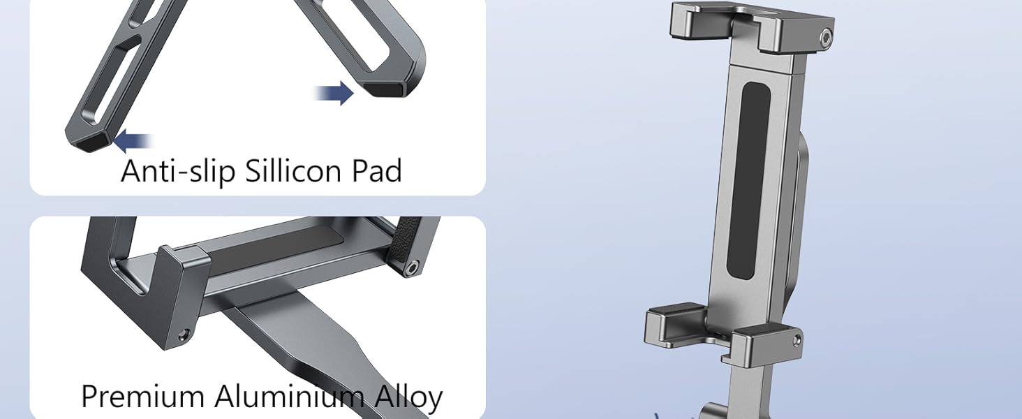 small BUT STURDY ANTI-SLIP SILICON PAD PREMIUM ALUMINIUM ALLOY